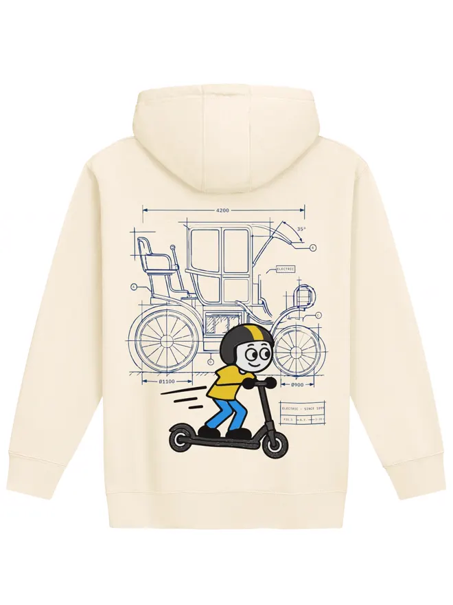 Cream Electric Since 1899 hoodie, blueprint print on the back